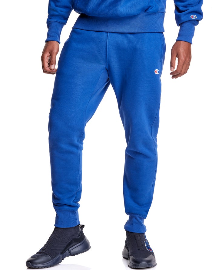 Champion Herre Joggingbukser Blå - Reverse Weave - Danmark IUP-514890